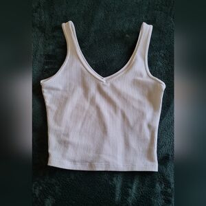 Xs Hollister White Crop Tank